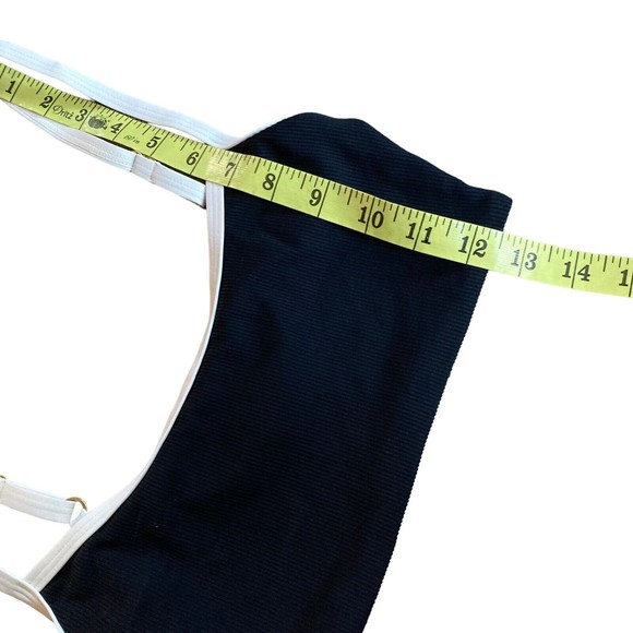 L*Space Bikini Top Black White Ribbed Women's Size Extra Small NWOT - Picture 5 of 5